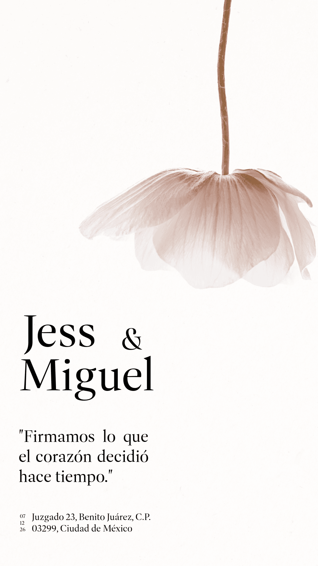 Frase que equilibra lo legal y lo romántico.